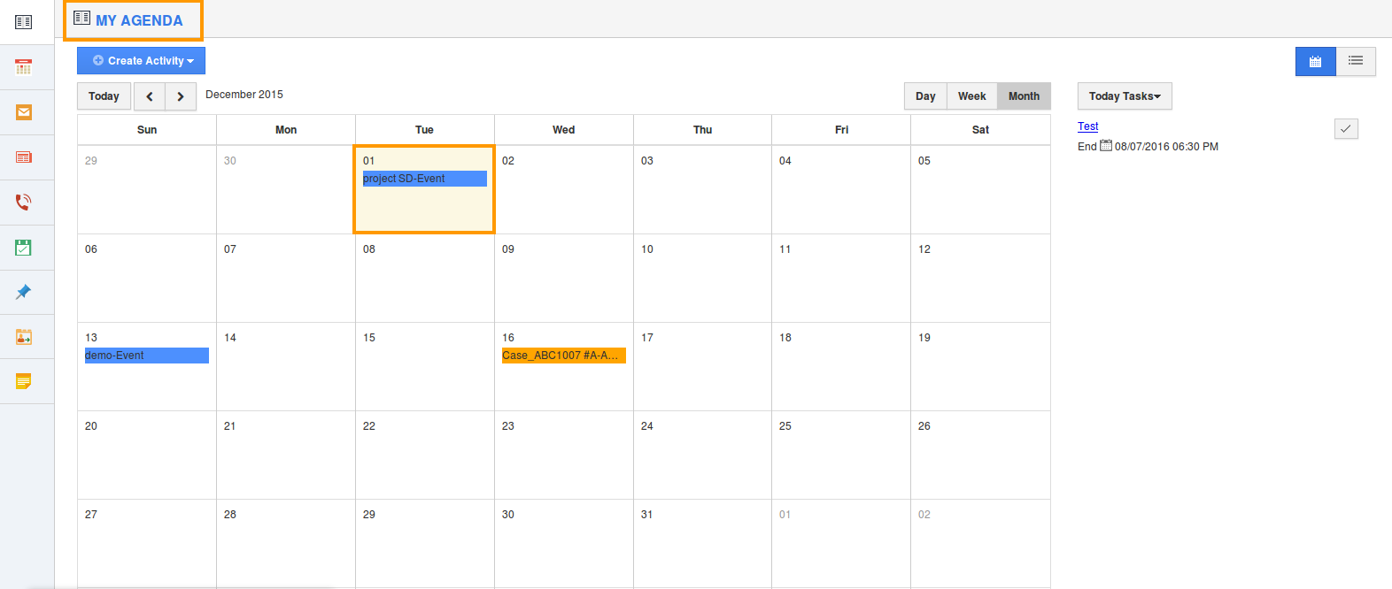 How do I View My Agenda in Calendar View and List View? Apptivo FAQ