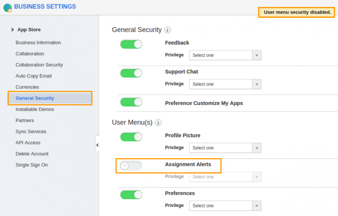 How to remove Assignment Alerts? Apptivo FAQ